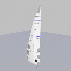 Vela mayor clasica corte triradial