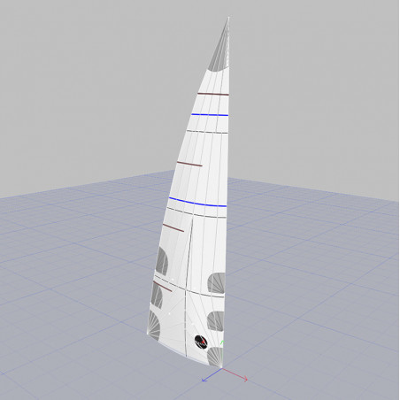Radial cut classic mainsail