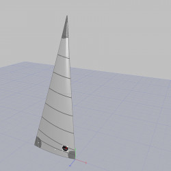 Crosscut furling mainsail