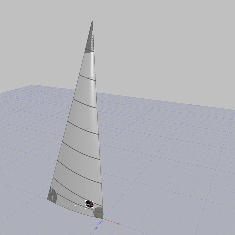 Crosscut furling mainsail