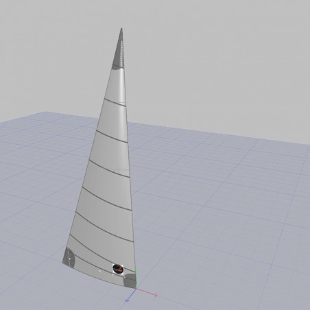 Crosscut furling mainsail